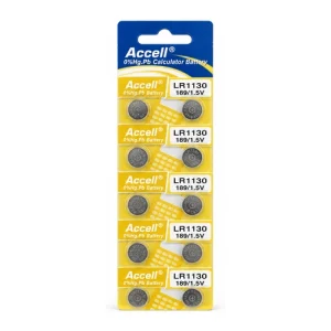 باتری سکه‌ای آلکالاین Accell مدل LR1130 / 189