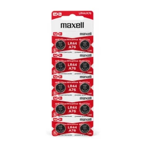 باتری سکه‌ای آلکالاین Maxell مدل LR44 / A76