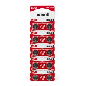 باتری سکه‌ای آلکالاین Maxell مدل LR43 / 186