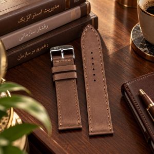 بند ساعت چرمی پی جی مدل PG22MM(سایز22)