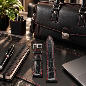 بند ساعت چرمی پی جی مدل PG24MM(سایز24)