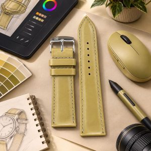 بند ساعت چرمی پی جی مدل PG24MM(سایز24)