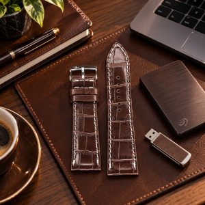 بند ساعت چرمی پی جی مدل PG24MM(سایز24)